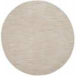 Nourison Essentials NRE01 Area Rug, Ivory/Beige, 6' x Round