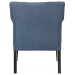 ACME Sophie 3Pc Pack Chair & Table, Denim Blue Fabric & Black (1Set/1Ctn)