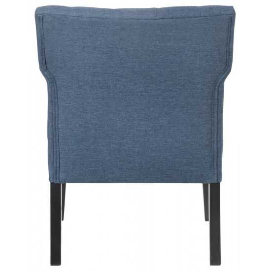 ACME Sophie 3Pc Pack Chair & Table, Denim Blue Fabric & Black (1Set/1Ctn)