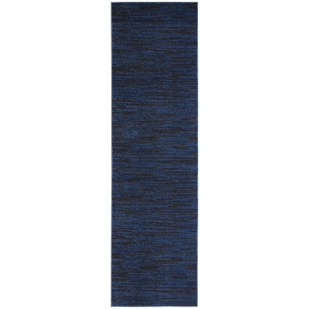 Nourison Essentials NRE01 Runner Rug, Midnight Blue, 2'2" x 12'