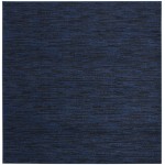 Nourison Essentials NRE01 Area Rug, Midnight Blue, 5' x Square