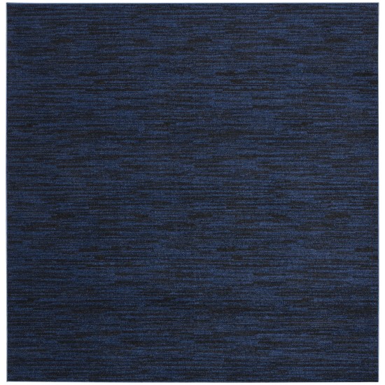 Nourison Essentials NRE01 Area Rug, Midnight Blue, 5' x Square