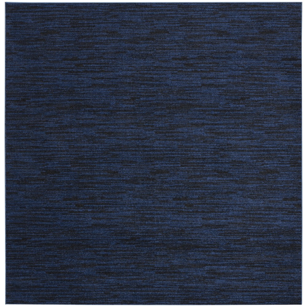 Nourison Essentials NRE01 Area Rug, Midnight Blue, 5' x Square