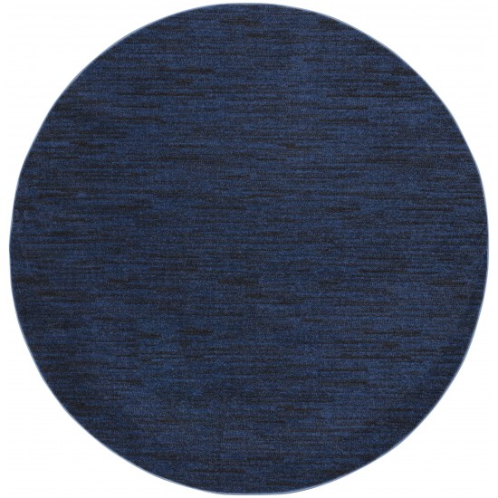 Nourison Essentials NRE01 Area Rug, Midnight Blue, 6' x Round