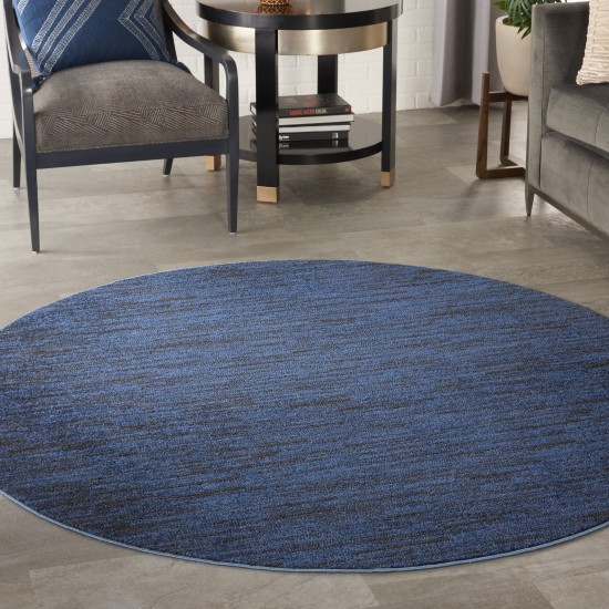 Nourison Essentials NRE01 Area Rug, Midnight Blue, 6' x Round