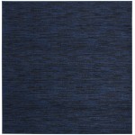 Nourison Essentials NRE01 Area Rug, Midnight Blue, 7' x Square