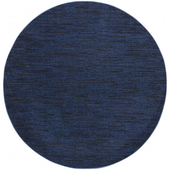 Nourison Essentials NRE01 Area Rug, Midnight Blue, 8' x Round