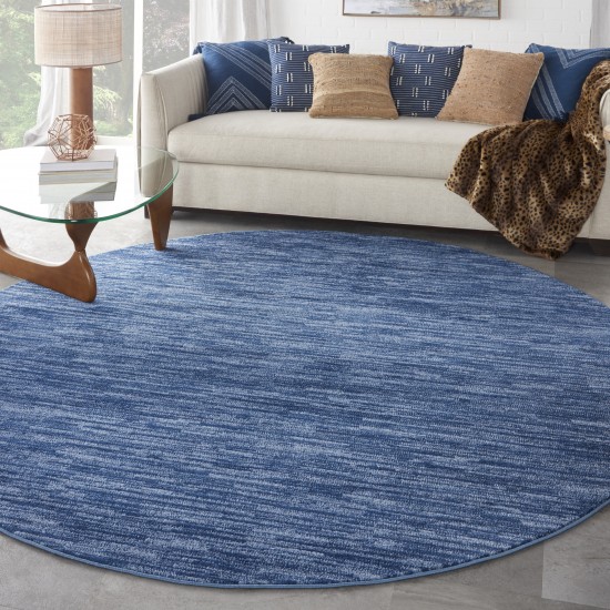 Nourison Essentials NRE01 Area Rug, Navy/Blue, 10' x Round