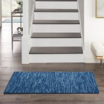 Nourison Essentials NRE01 Runner Rug, Navy/Blue, 2' x 4'