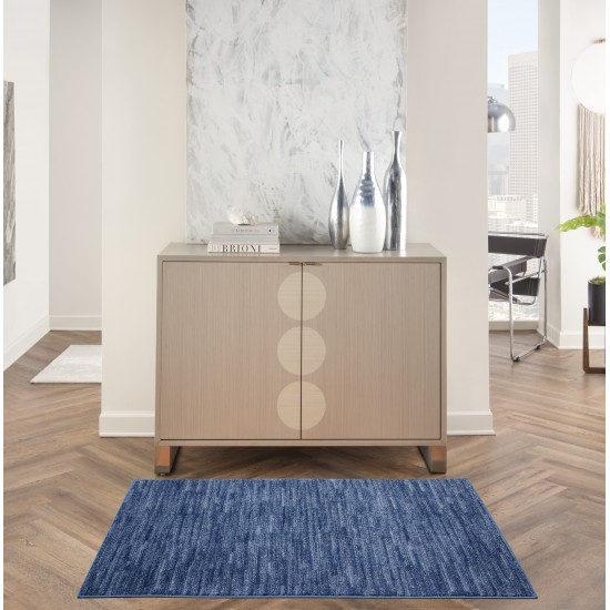 Nourison Essentials NRE01 Area Rug, Navy/Blue, 3' x 5'