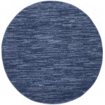 Nourison Essentials NRE01 Area Rug, Navy/Blue, 4' x Round