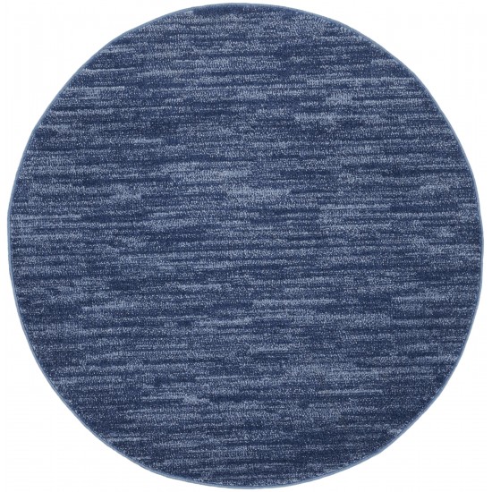 Nourison Essentials NRE01 Area Rug, Navy/Blue, 4' x Round