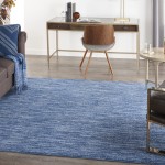 Nourison Essentials NRE01 Area Rug, Navy/Blue, 5' x Square