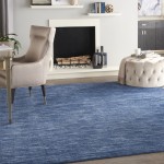 Nourison Essentials NRE01 Area Rug, Navy/Blue, 7' x 10'