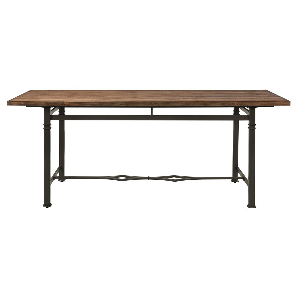 ACME LynLee Dining Table, Weathered Dark Oak & Dark Bronze ACME LynLee Dining Table, Weathered Dark Oak & Dark Bronze