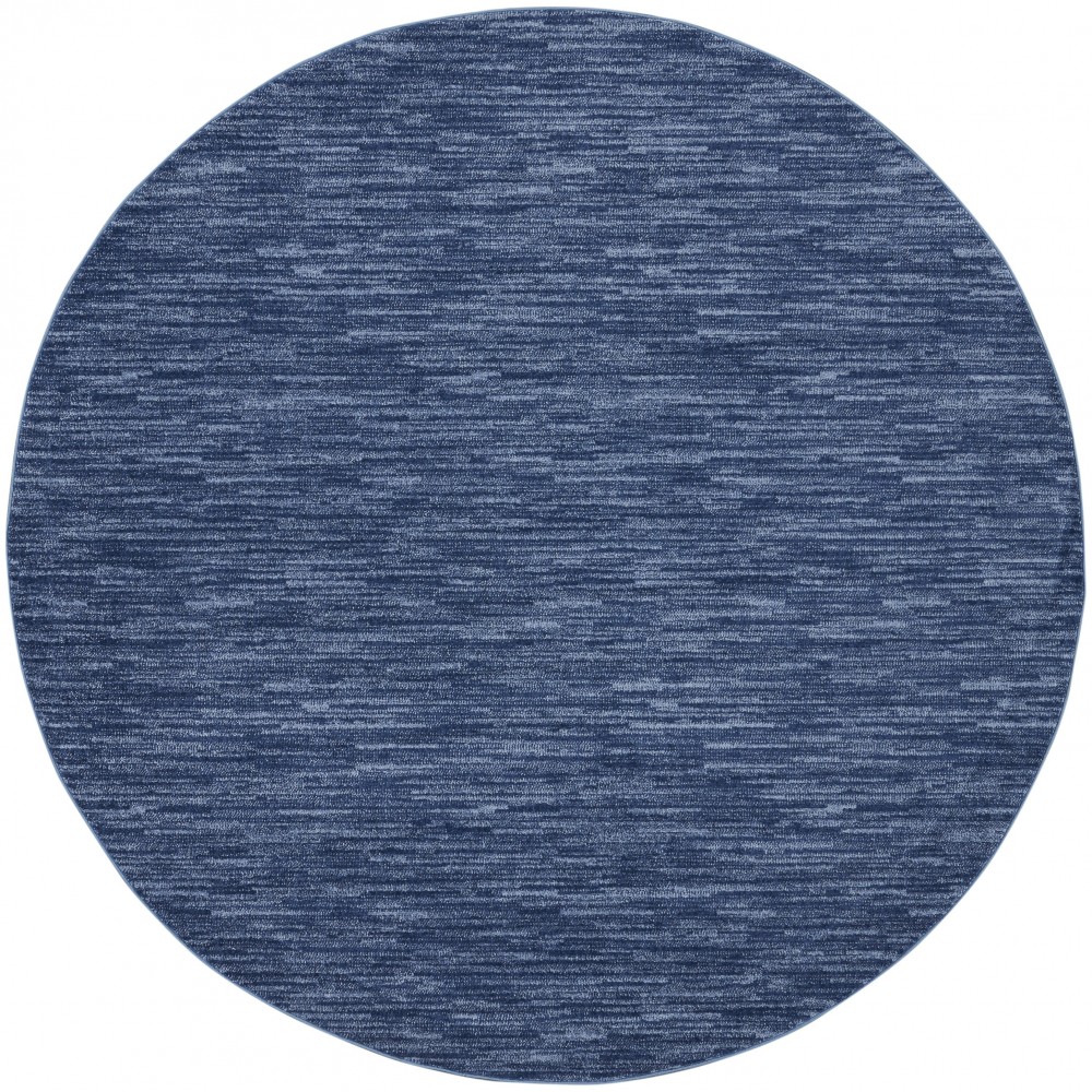 Nourison Essentials NRE01 Area Rug, Navy/Blue, 8' x Round