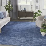 Nourison Essentials NRE01 Area Rug, Navy/Blue, 9' x 12'