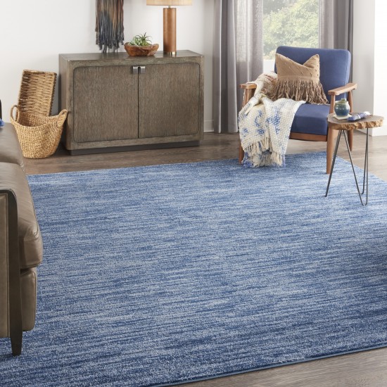 Nourison Essentials NRE01 Area Rug, Navy/Blue, 9' x Square