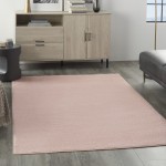 Nourison Essentials NRE01 Area Rug, Pink, 4' x 6'