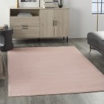 Nourison Essentials NRE01 Area Rug, Pink, 5' x 7'