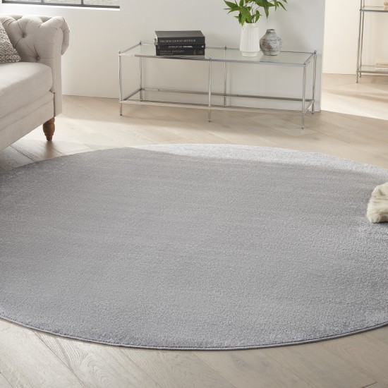 Nourison Essentials NRE01 Area Rug, Silver/Grey, 10' x Round