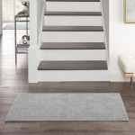 Nourison Essentials NRE01 Runner Rug, Silver/Grey, 2' x 4'