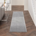 Nourison Essentials NRE01 Runner Rug, Silver/Grey, 2' x 6'