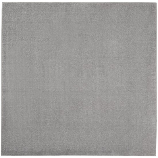 Nourison Essentials NRE01 Area Rug, Silver/Grey, 5' x Square