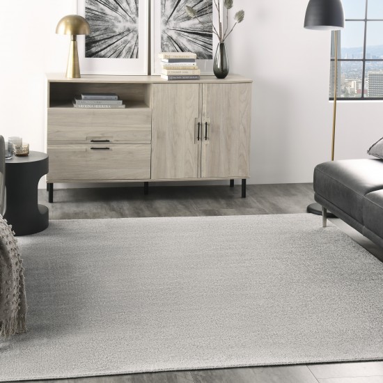 Nourison Essentials NRE01 Area Rug, Silver/Grey, 5' x Square