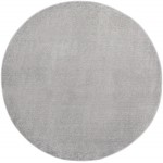 Nourison Essentials NRE01 Area Rug, Silver/Grey, 6' x Round