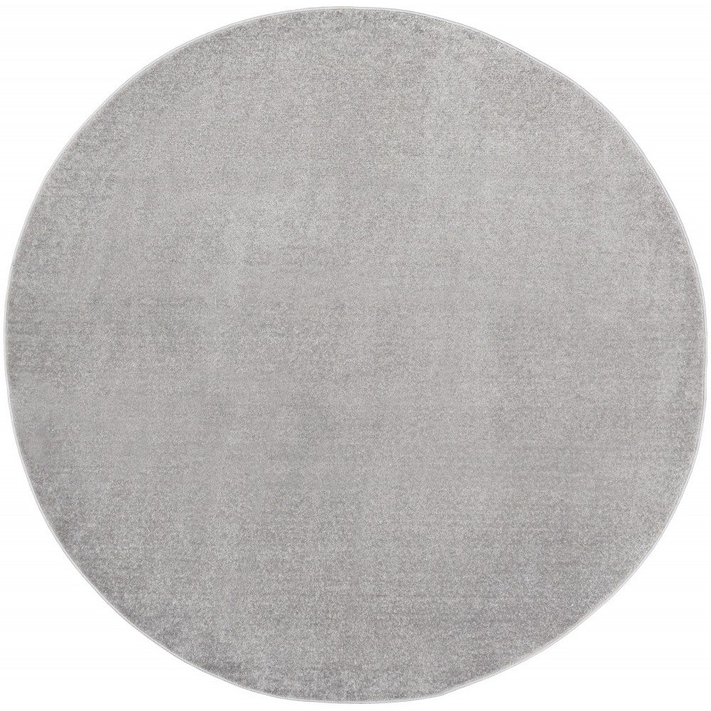 Nourison Essentials NRE01 Area Rug, Silver/Grey, 6' x Round