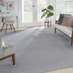 Nourison Essentials NRE01 Area Rug, Silver/Grey, 9' x 12'