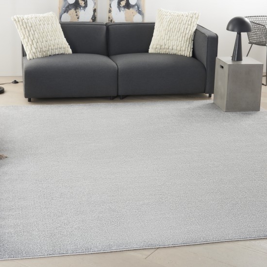 Nourison Essentials NRE01 Area Rug, Silver/Grey, 9' x Square