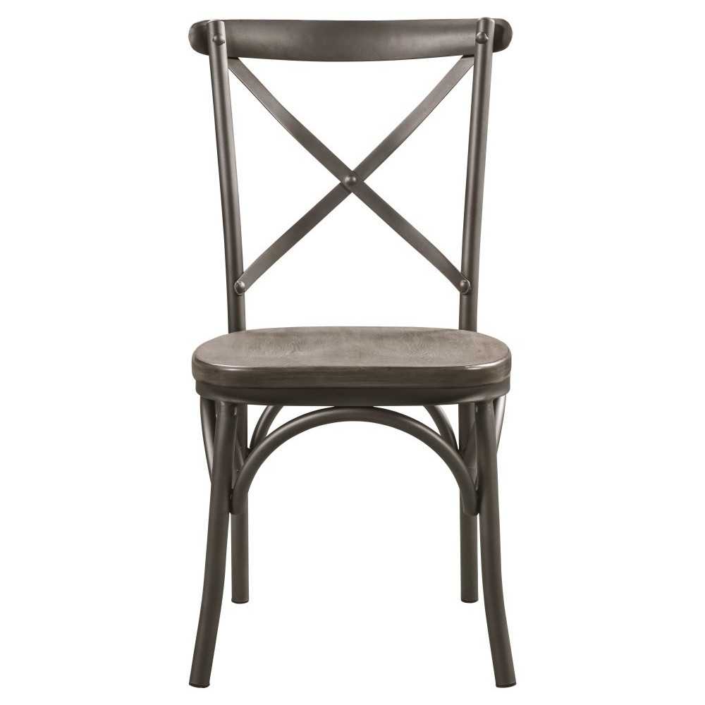 ACME Kaelyn II Side Chair (Set-2), Gray Oak & Sandy Gray