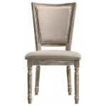 ACME Gabrian Side Chair (Set-2), Fabric & Reclaimed Gray (2Pc/1Ctn)