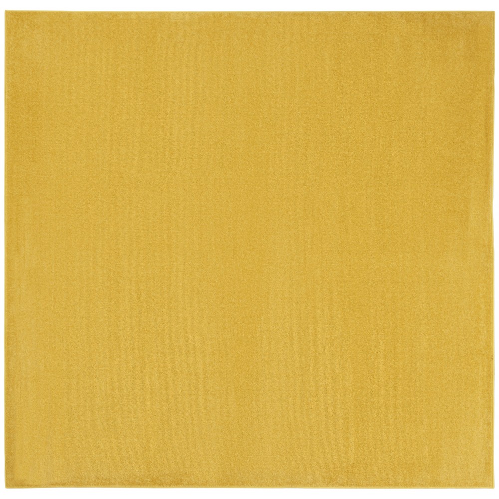 Nourison Essentials NRE01 Area Rug, Yellow, 5' x Square