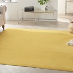 Nourison Essentials NRE01 Area Rug, Yellow, 5' x Square