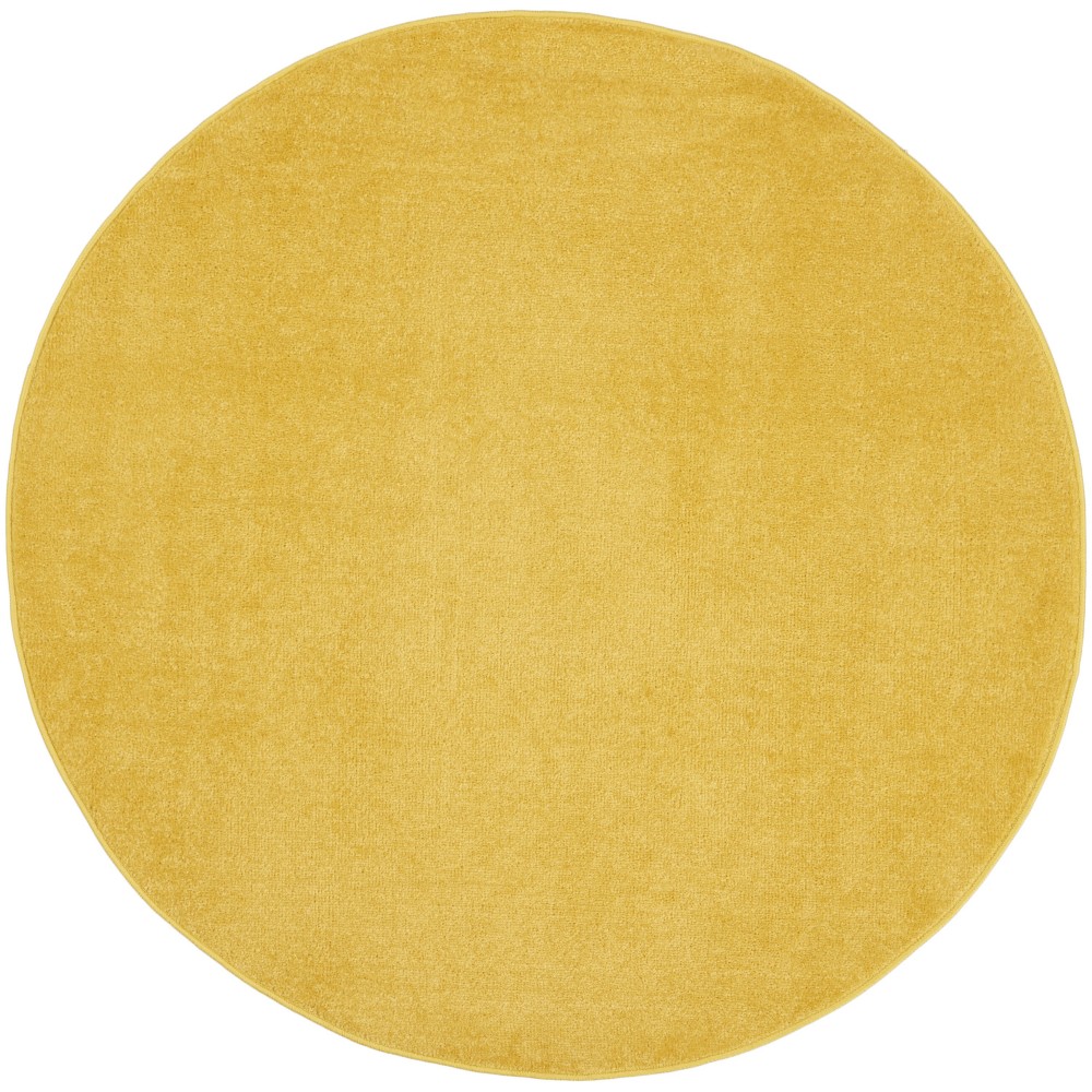 Nourison Essentials NRE01 Area Rug, Yellow, 6' x Round