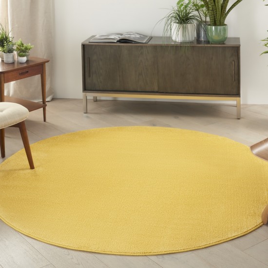 Nourison Essentials NRE01 Area Rug, Yellow, 6' x Round