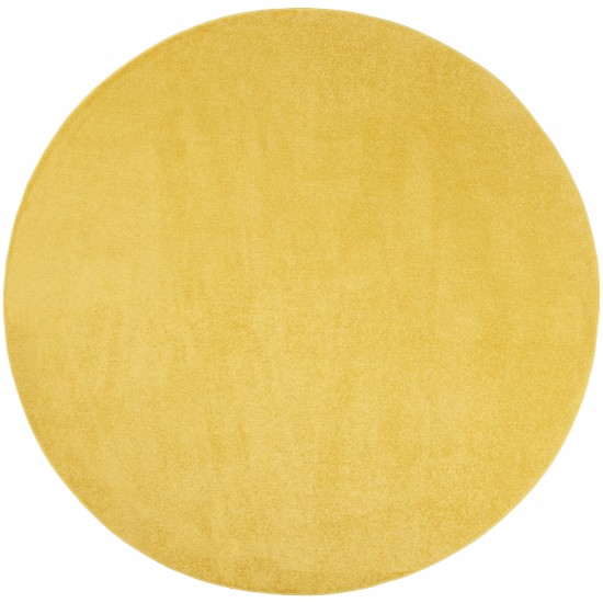 Nourison Essentials NRE01 Area Rug, Yellow, 8' x Round