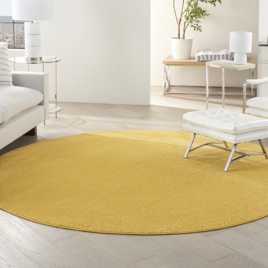 Nourison Essentials NRE01 Area Rug, Yellow, 8' x Round