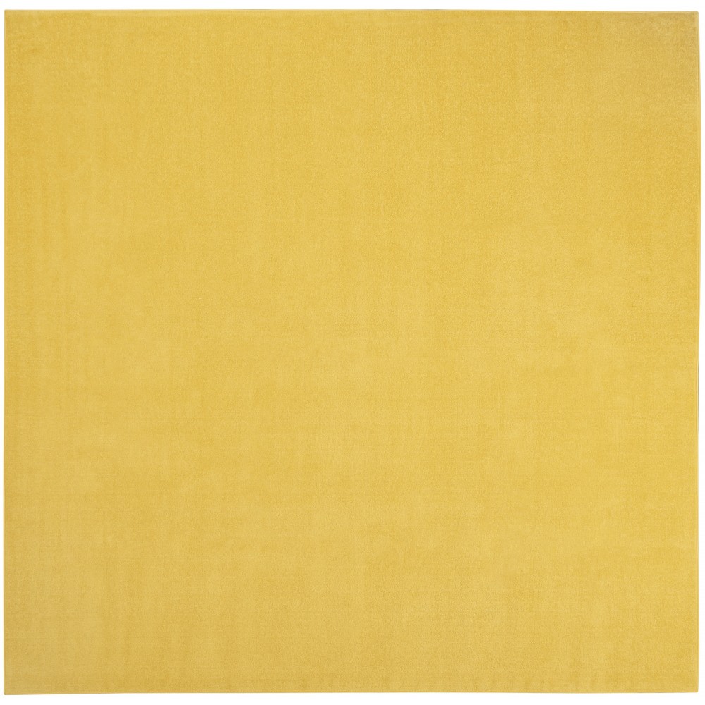Nourison Essentials NRE01 Area Rug, Yellow, 9' x Square