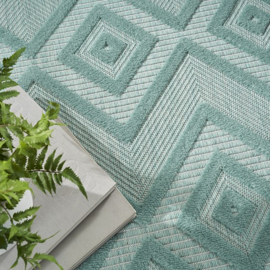 Nourison Versatile NRV01 Area Rug, Aqua/Teal, 5' x 7'