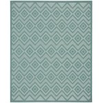 Nourison Versatile NRV01 Area Rug, Aqua/Teal, 7' x 10'