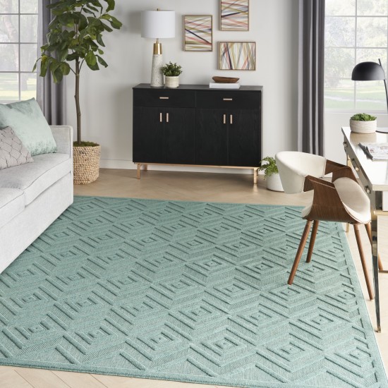 Nourison Versatile NRV01 Area Rug, Aqua/Teal, 7' x 10'