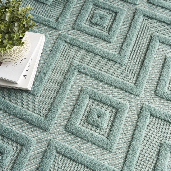 Nourison Versatile NRV01 Area Rug, Aqua/Teal, 7' x 10'