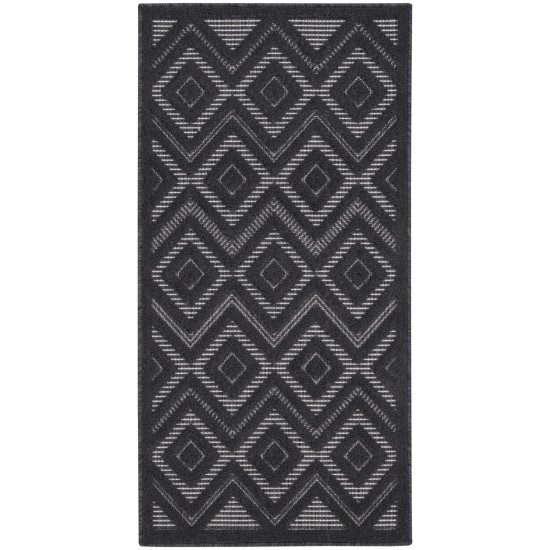 Nourison Versatile NRV01 Runner Rug, Charcoal/Black, 2' x 4'