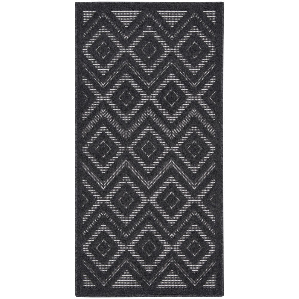 Nourison Versatile NRV01 Runner Rug, Charcoal/Black, 2' x 4'