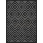 Nourison Versatile NRV01 Area Rug, Charcoal/Black, 4' x 6'