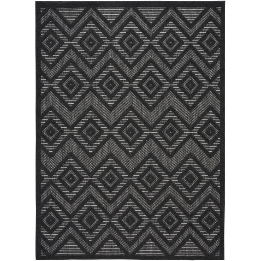 Nourison Versatile NRV01 Area Rug, Charcoal/Black, 4' x 6'